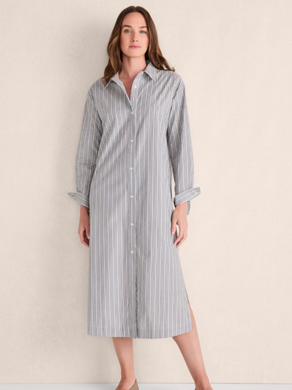 Organic Cotton Midi Shirt Dress